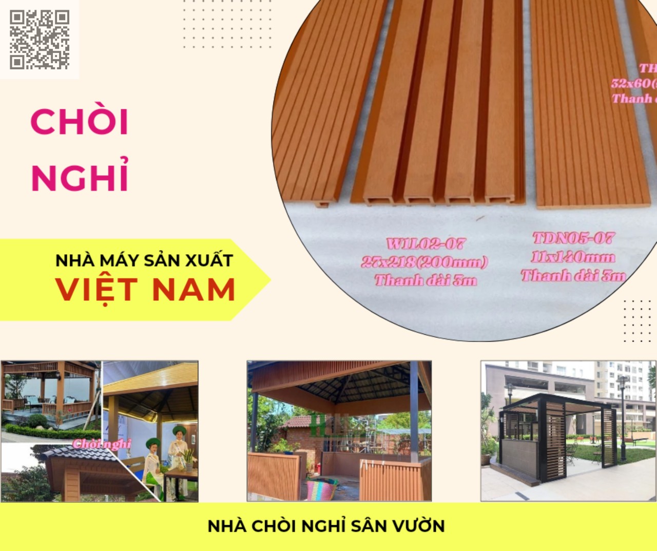 Gỗ nhựa sài gòn - Chòi nghỉ trà đạo