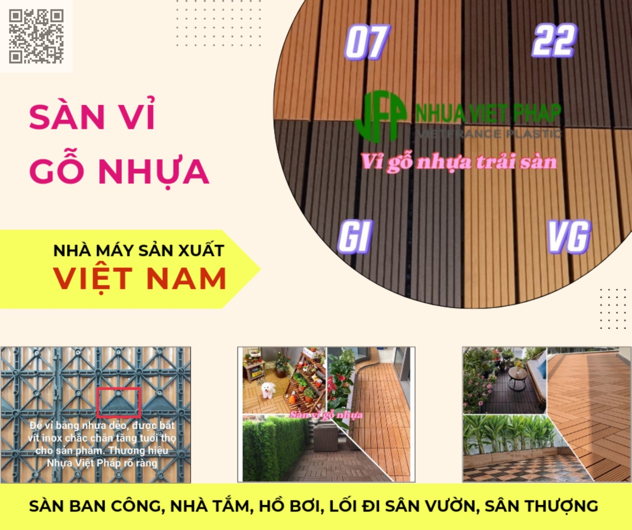 Gỗ nhựa sài gòn - Vỉ gỗ nhựa ngoài trời dày nhất