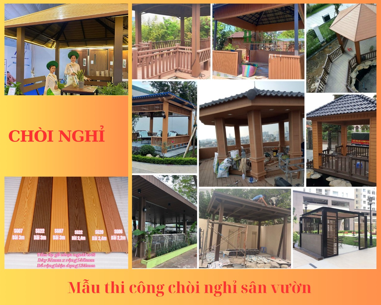 Chòi nghỉ ngoài trời nơi thư giản lý tưởng