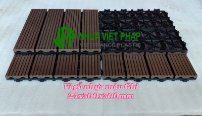 Vỉ gỗ nhựa ngoài trời tự ghép VG300EXV-GI Vỉ gỗ nhựa lót sàn ngoài trời