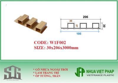 Lam gỗ nhựa laminate phủ phim W01F002 loại 3 sóng cao